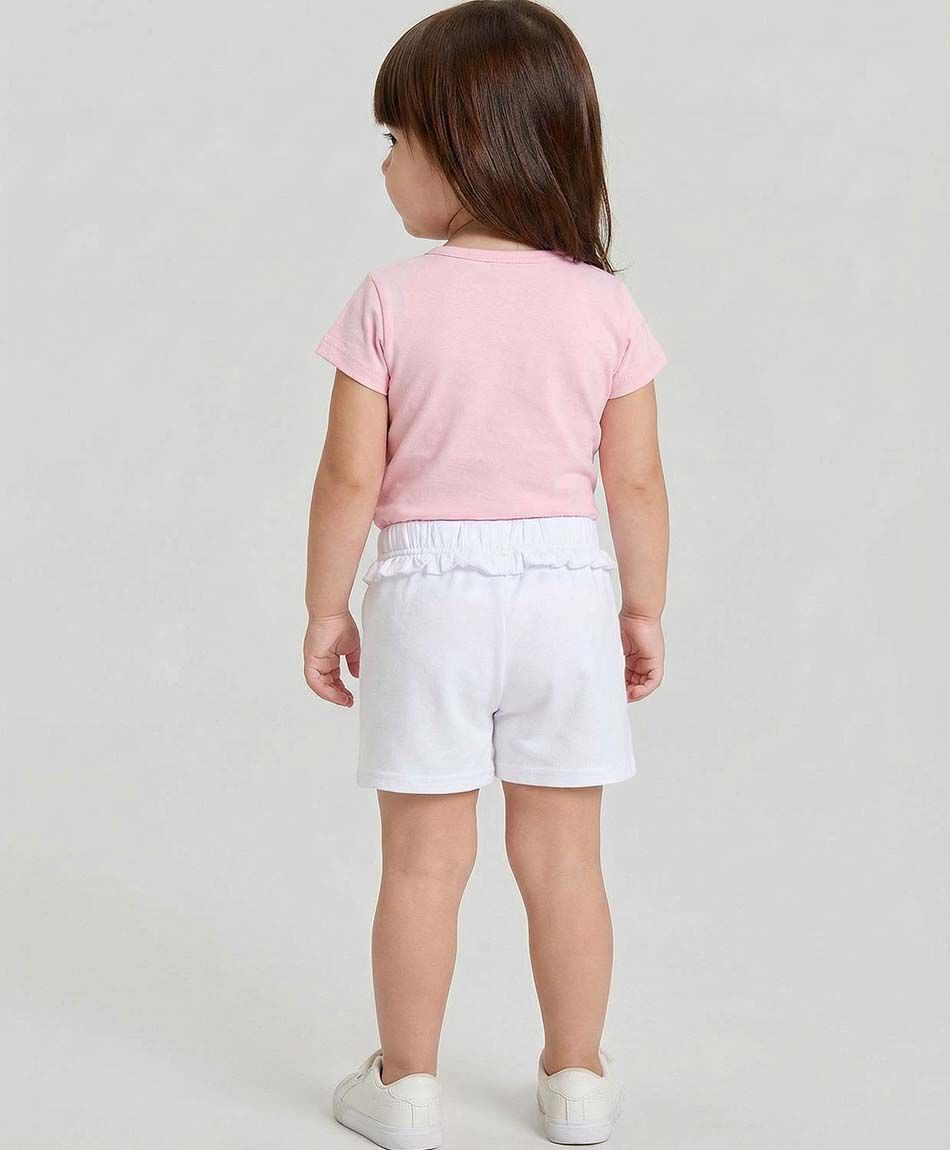 Short beb&eacute; vuelo blanco