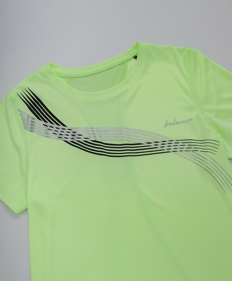 Remera deportiva mujer ondas verde