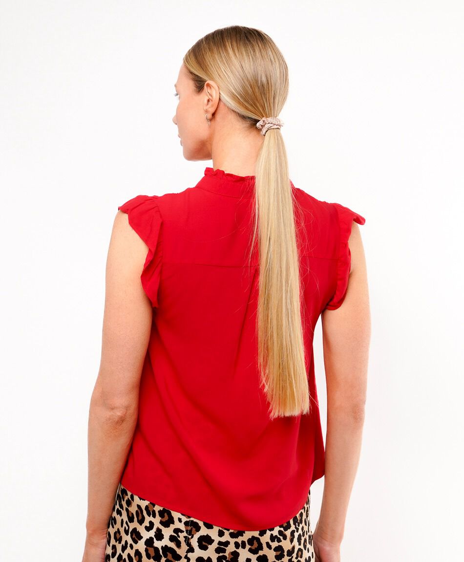 Camisa mujer lazo en cuello