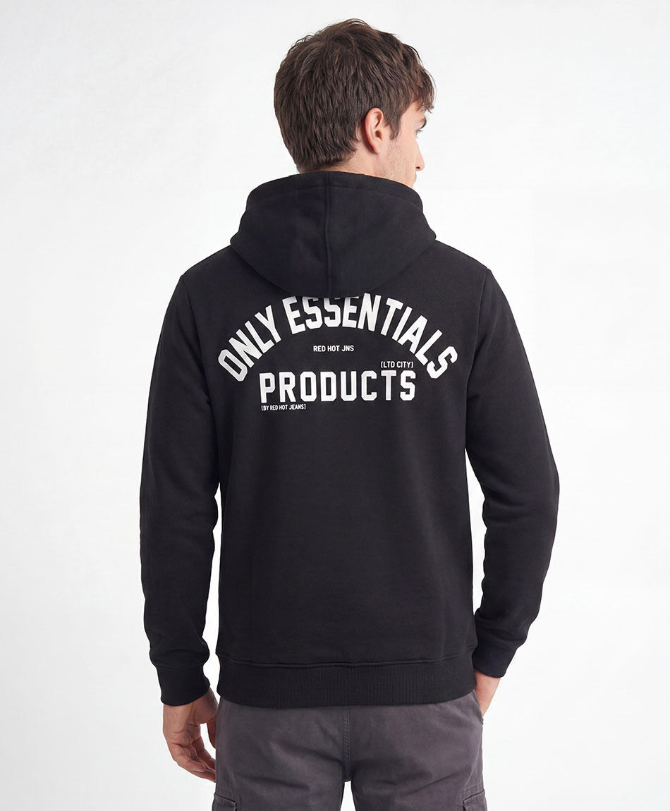 Buzo hombre doble estampado essentials