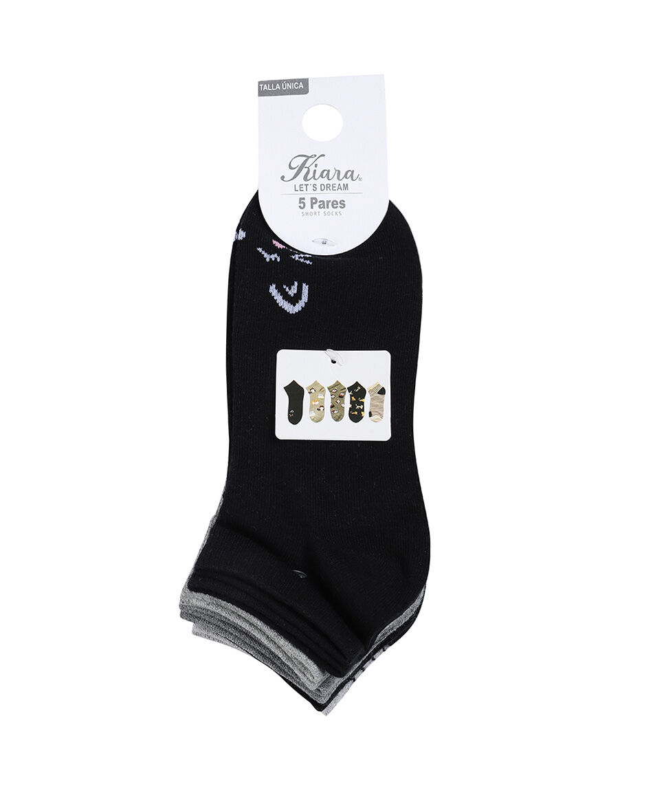 Pack 5 medias mujer dise&ntilde;os