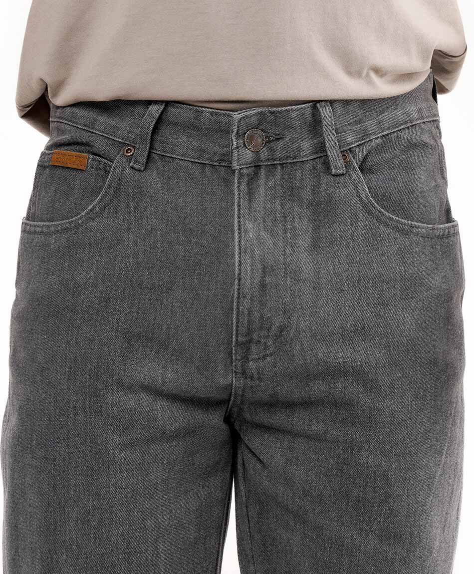 Jeans hombre gris recto