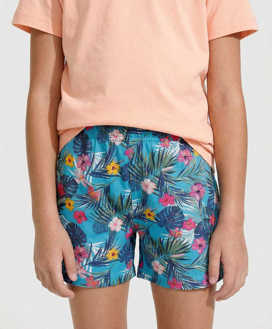 Short ni&ntilde;a biker tropical