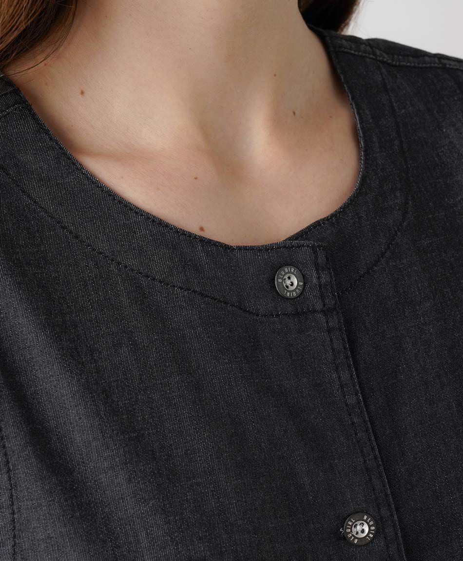 Chaleco mujer tencel entallado