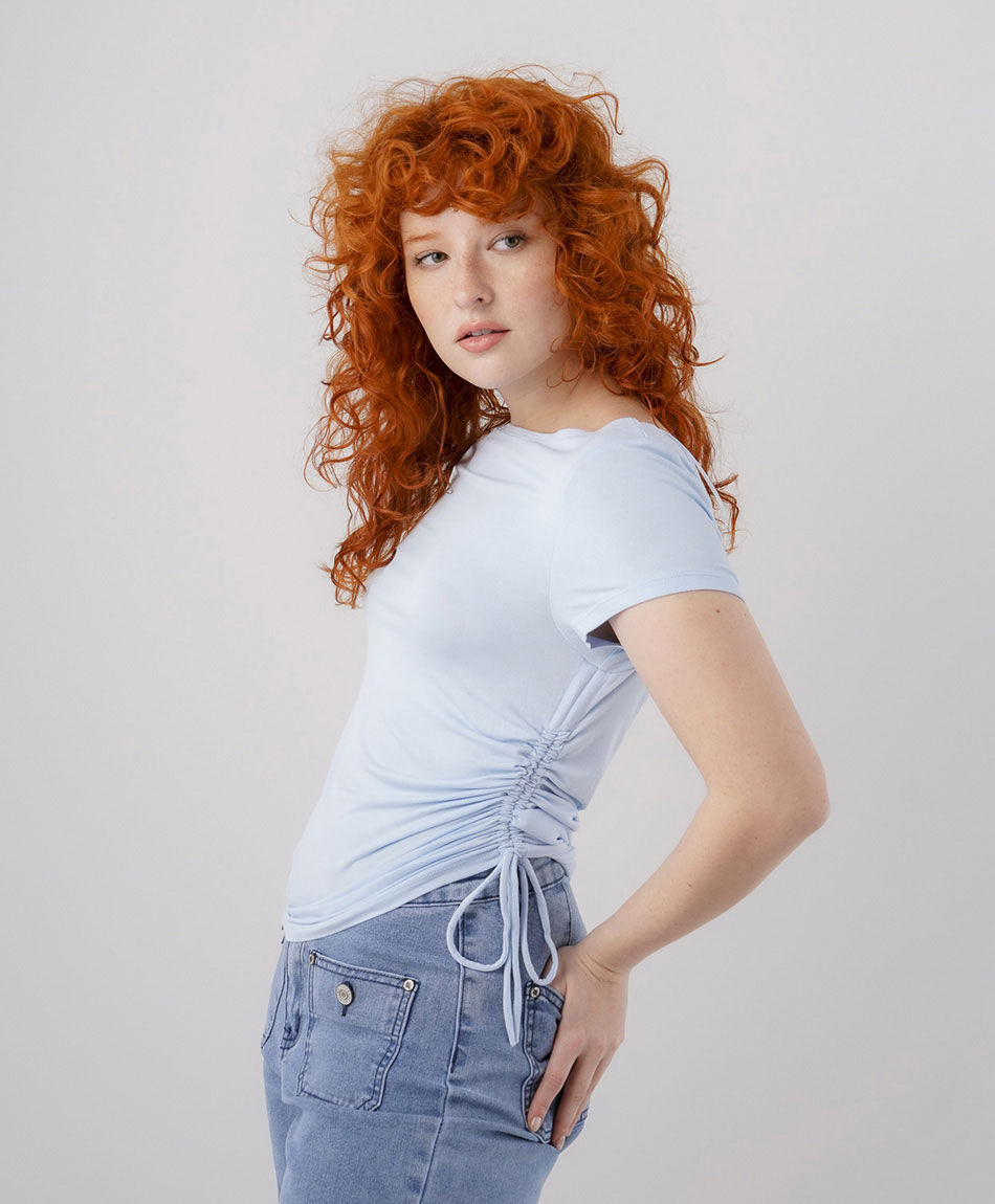 Remera mujer lazo lateral