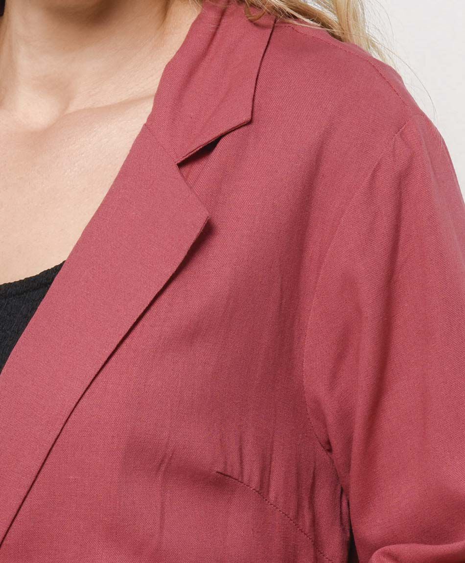 Blazer mujer lino color