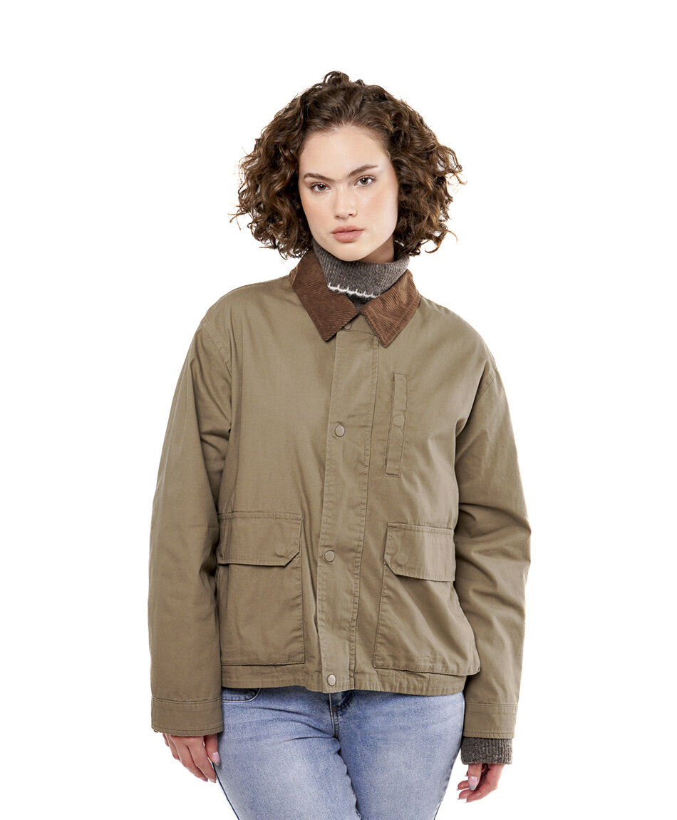 Chaqueta mujer cuello corderoy