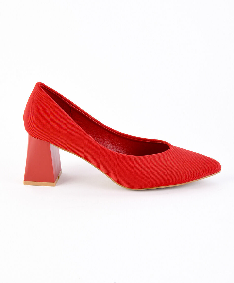 Zapato mujer taco alto rojo