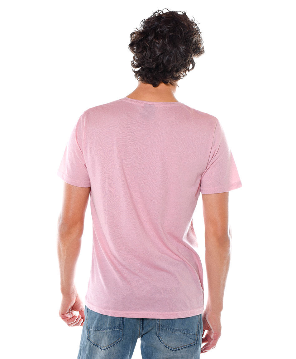 Polera estampada cuello redondo