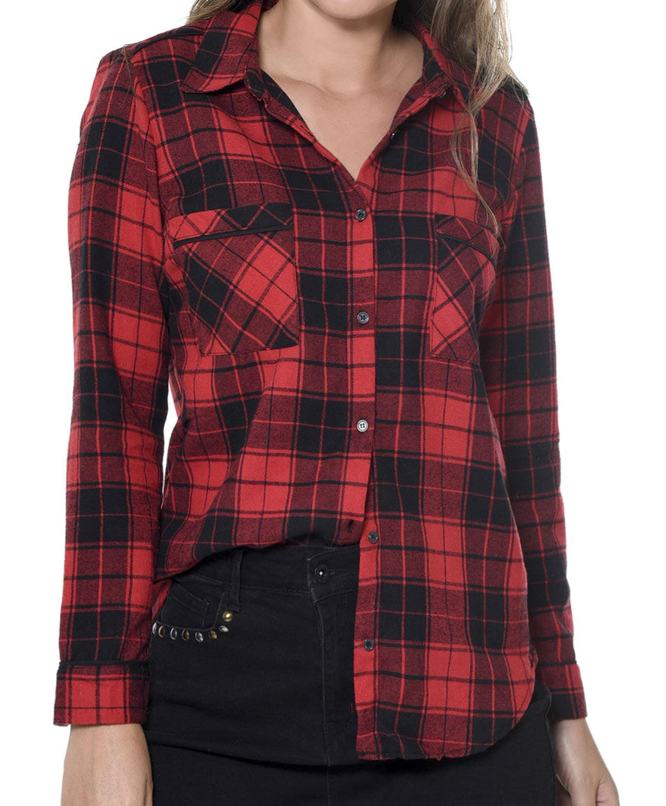 Blusa escoces bolsillos