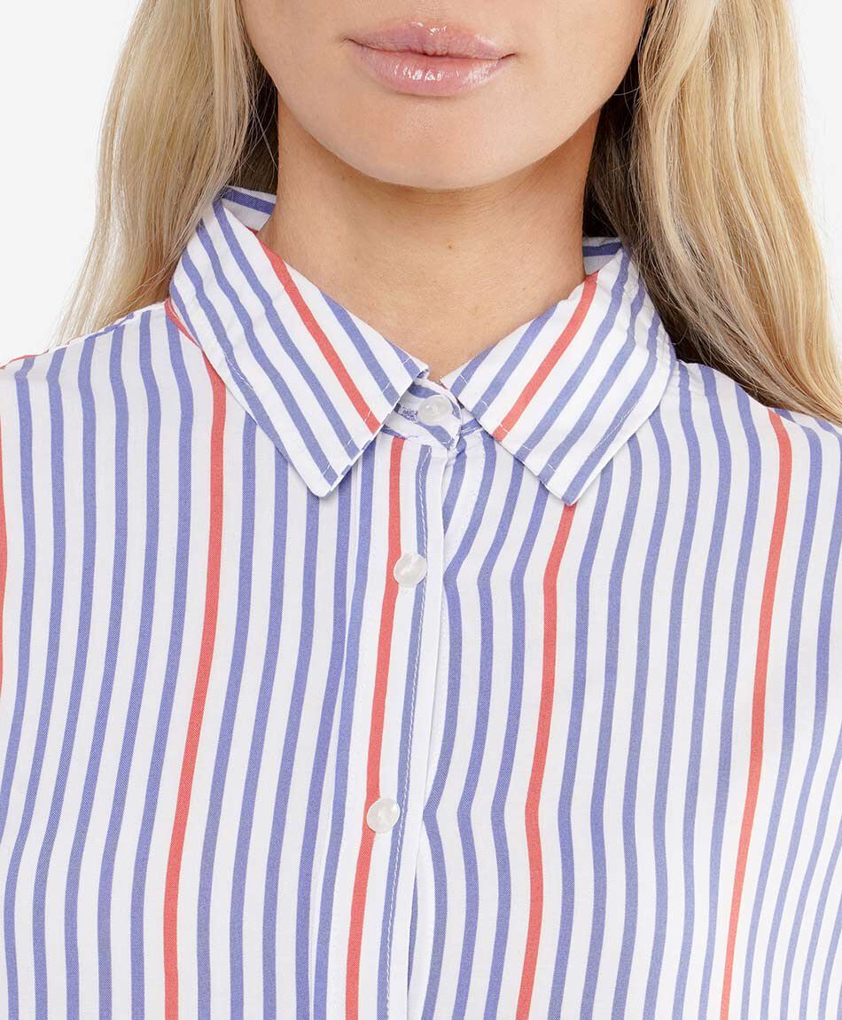 Camisa mujer l&iacute;neas bicolor