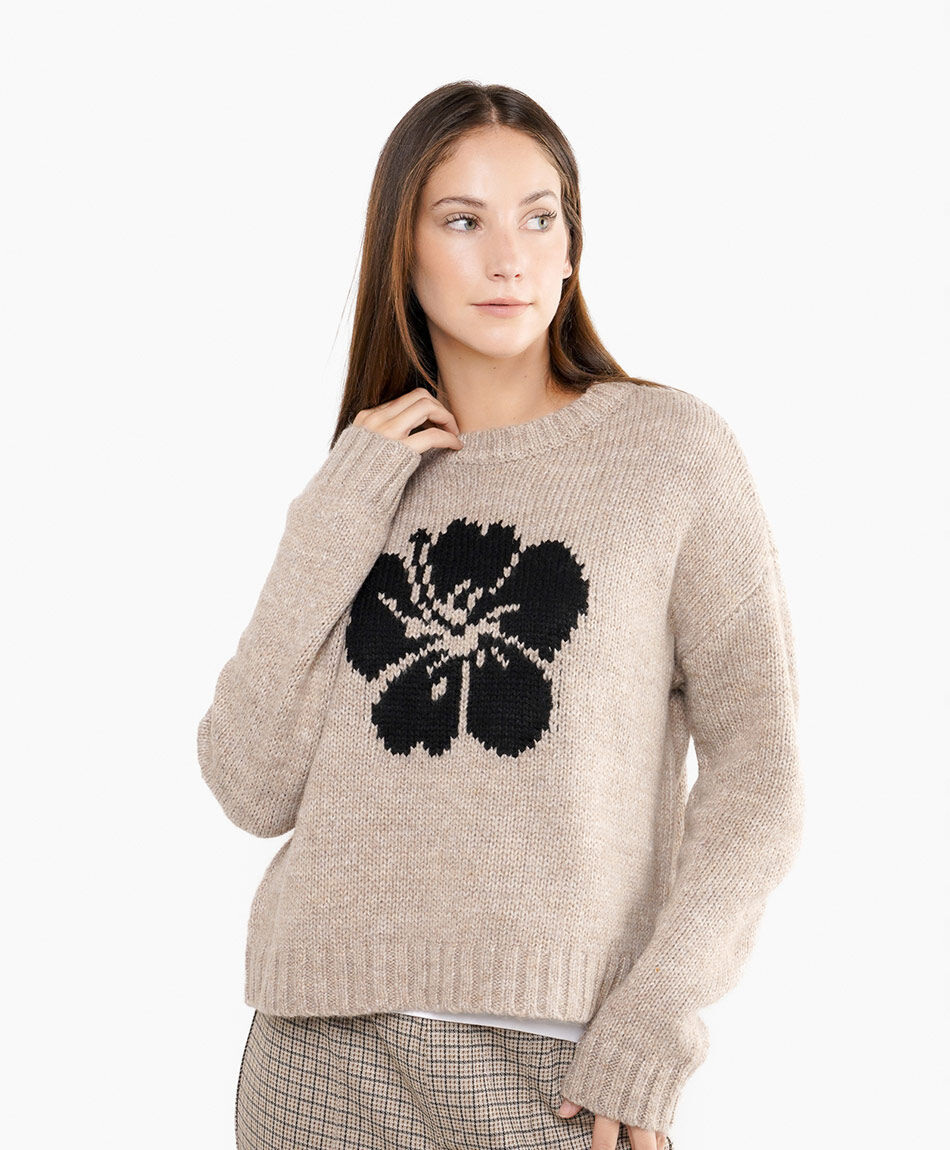 Sweater mujer melange blue