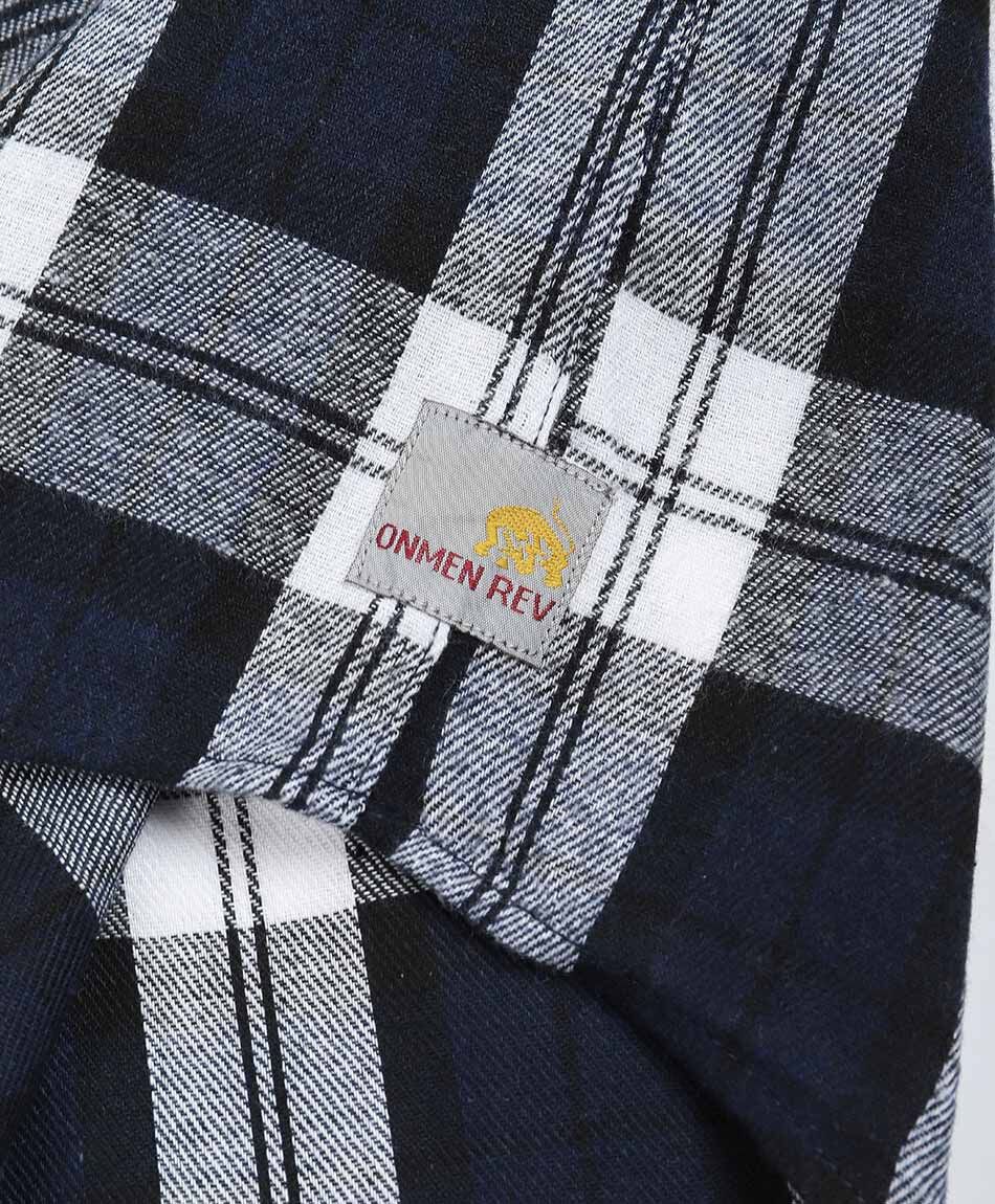 Camisa hombre franela azul oscuro