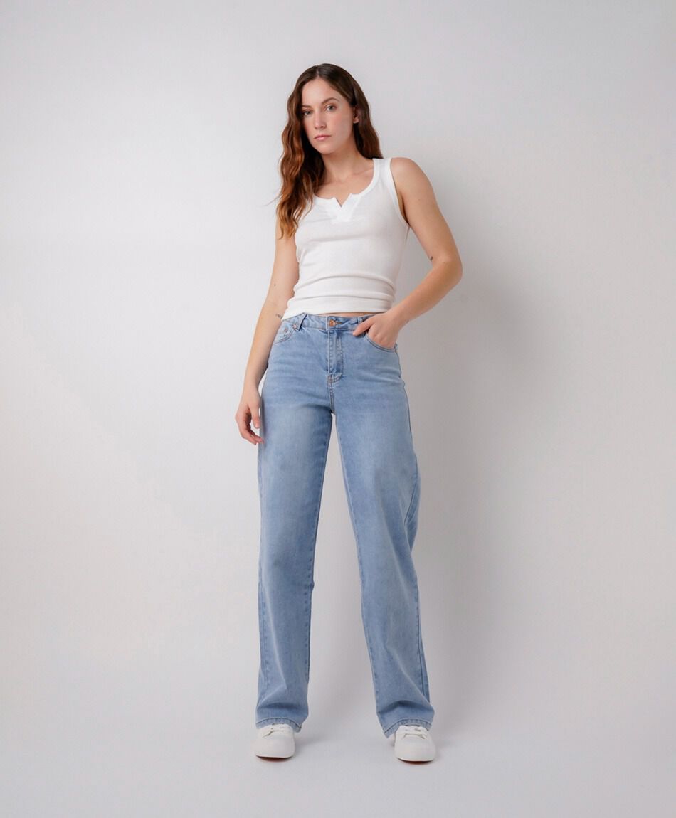 Jeans mujer straight cl&aacute;sicos