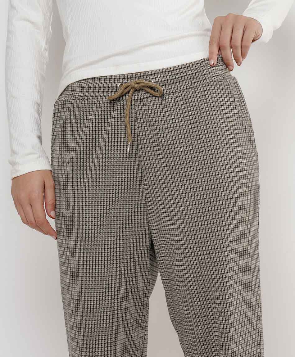 Pantal&oacute;n mujer check lazo