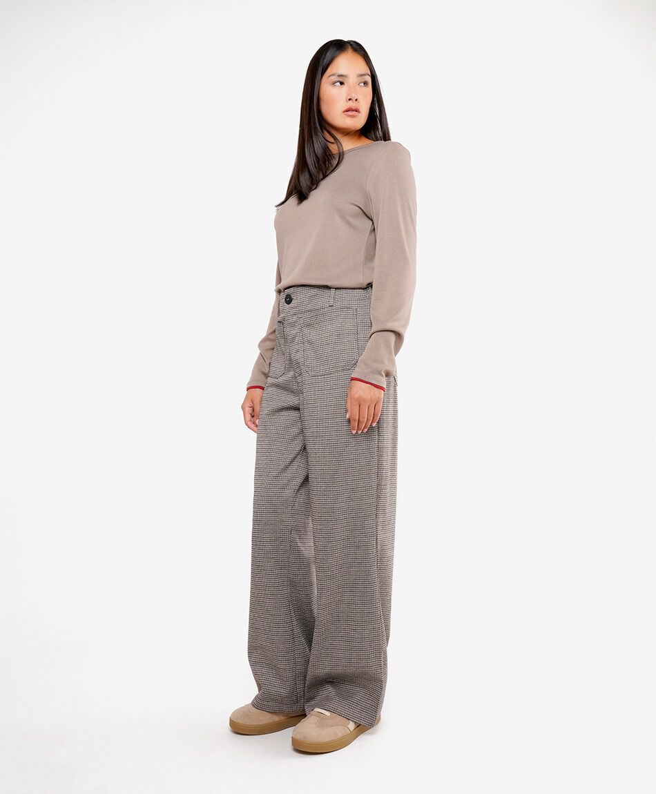 Pantal&oacute;n mujer check wide