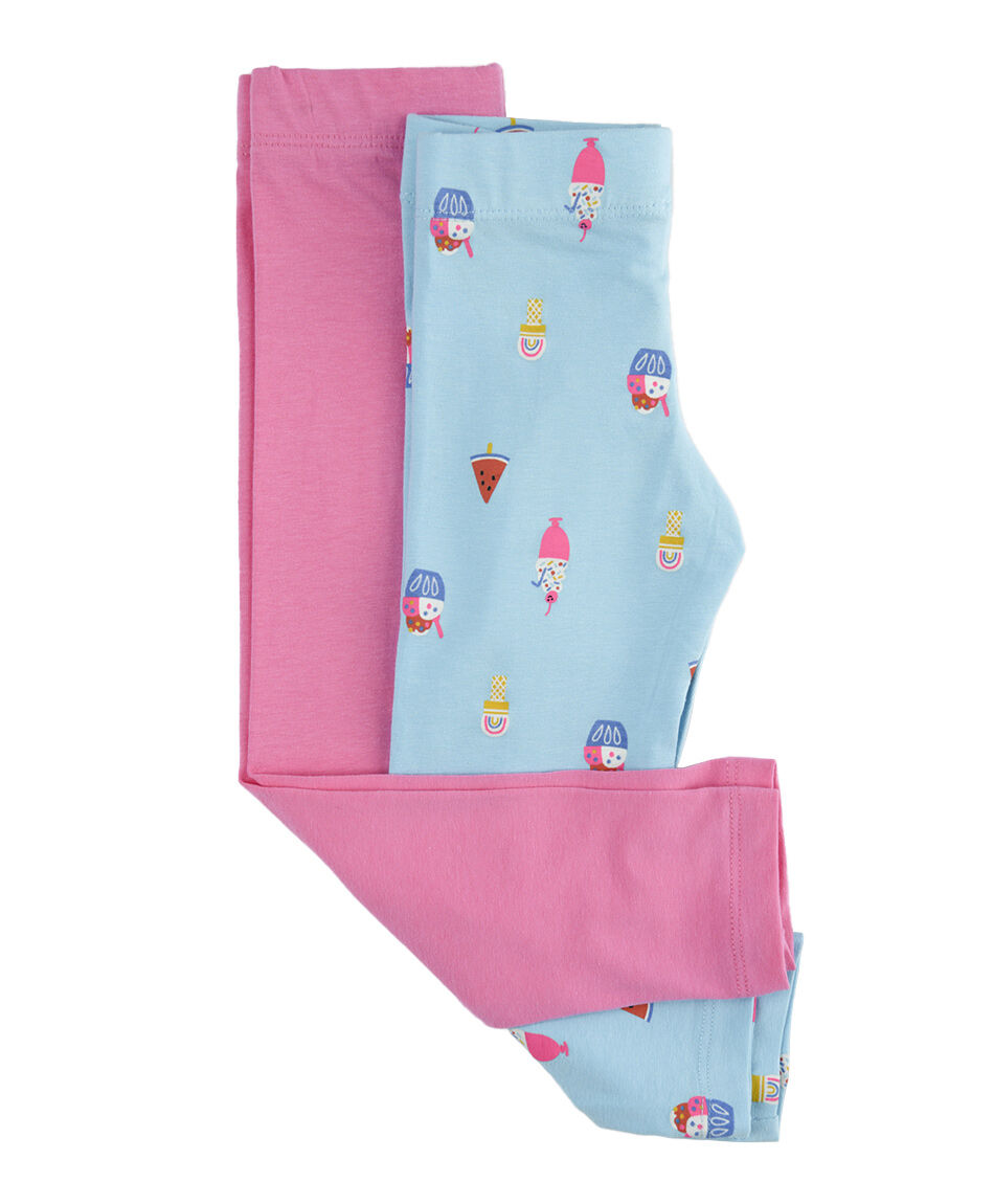 Pack 2 leggins beb&eacute; estampado helado
