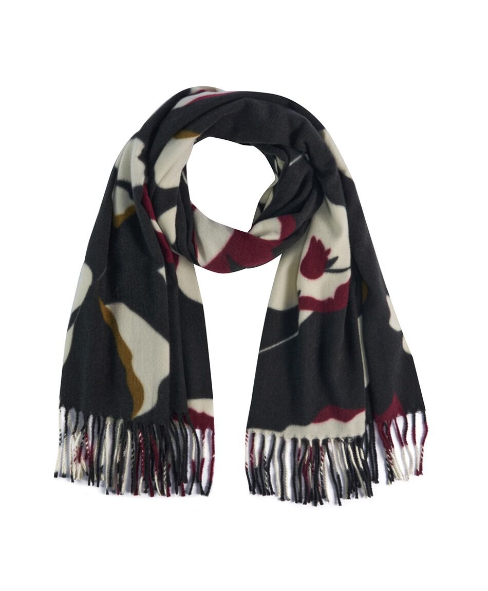 Ruana mujer look floreado