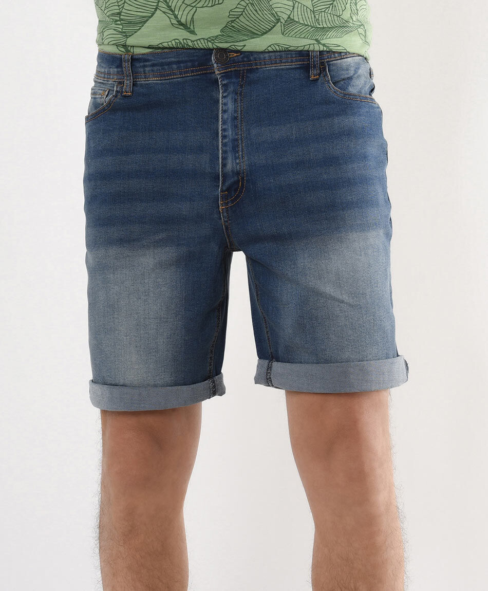 Short hombre denim desgastado