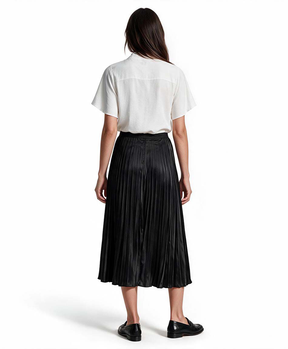 Pollera mujer plisada