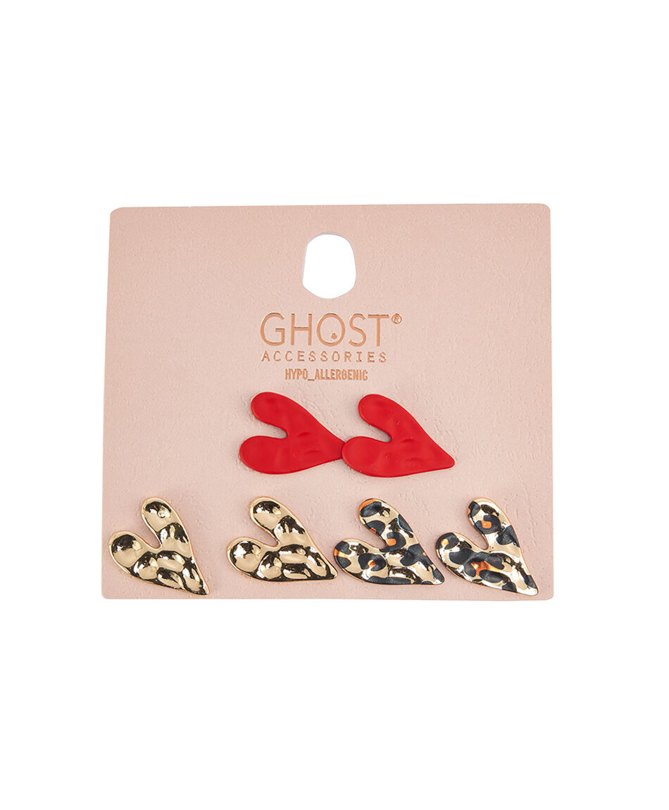 Set 3 aros mujer corazones