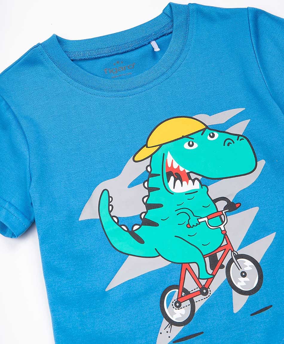 Pijama beb&eacute; dinosaurio bicicleta
