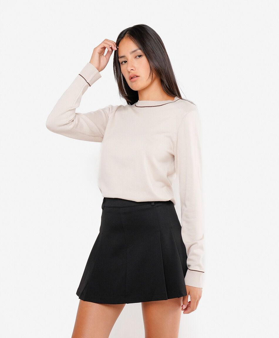 Mini falda mujer negra