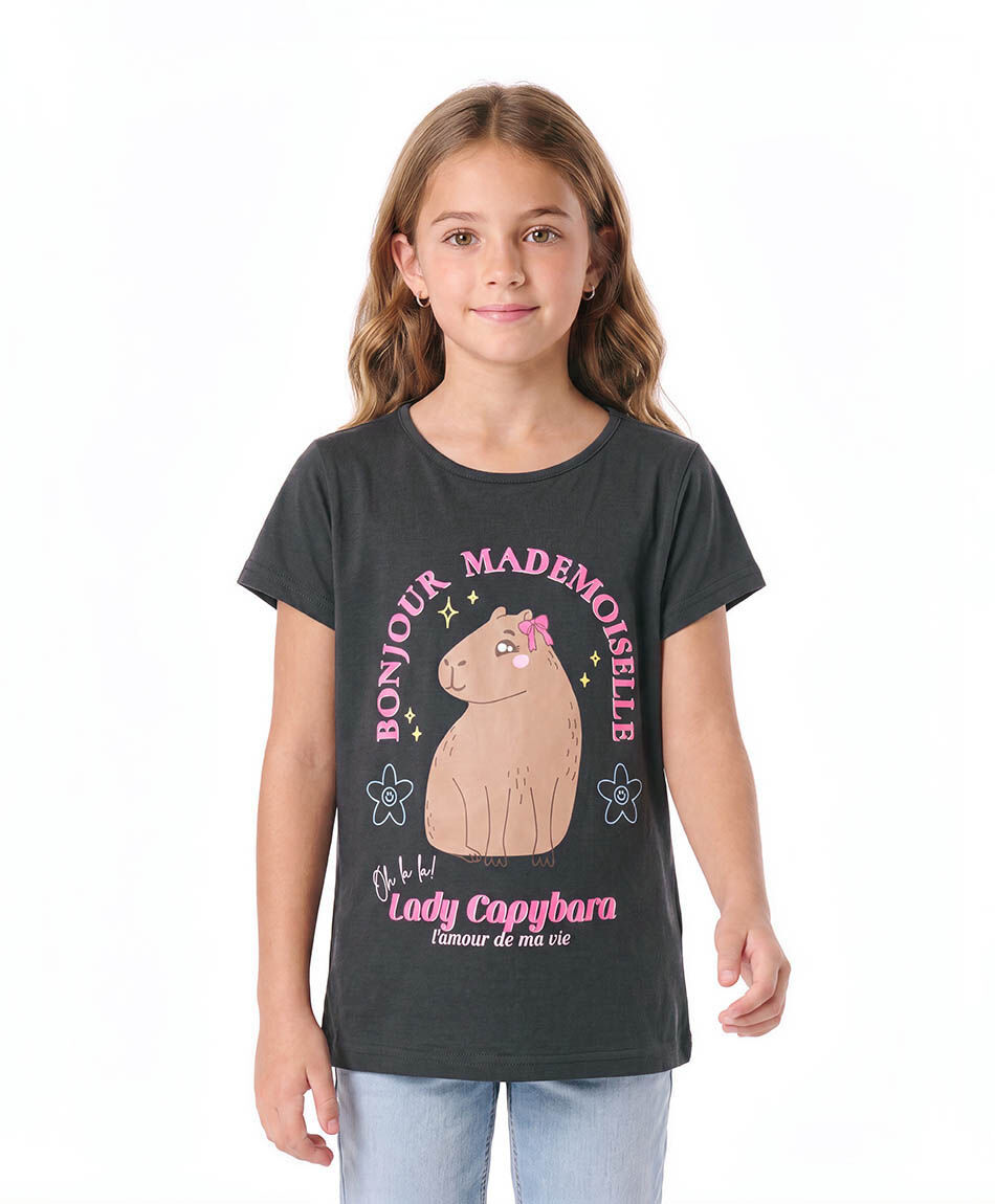 Remera nina lady capibara