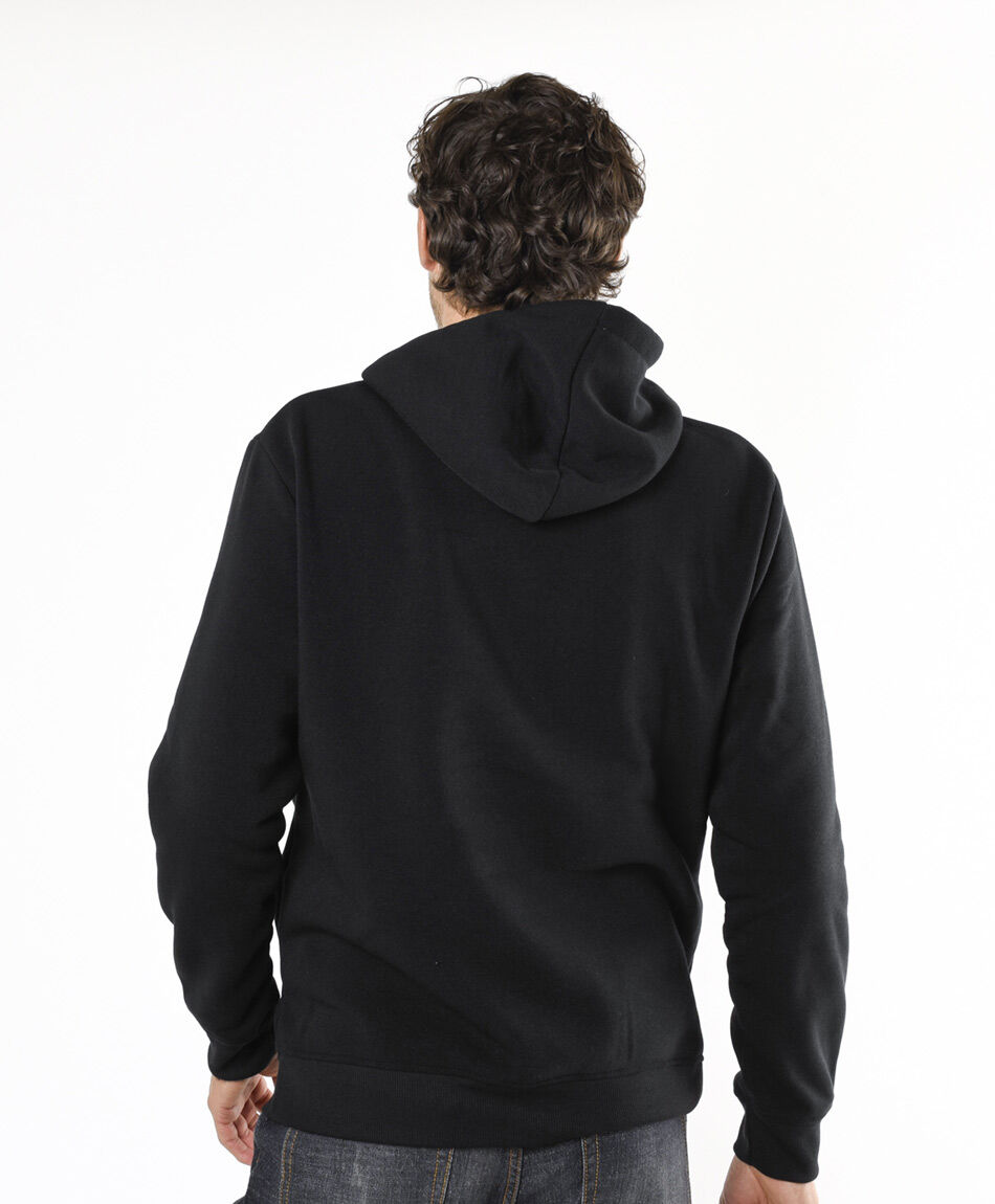 Buzo hombre liso b&aacute;sico negro