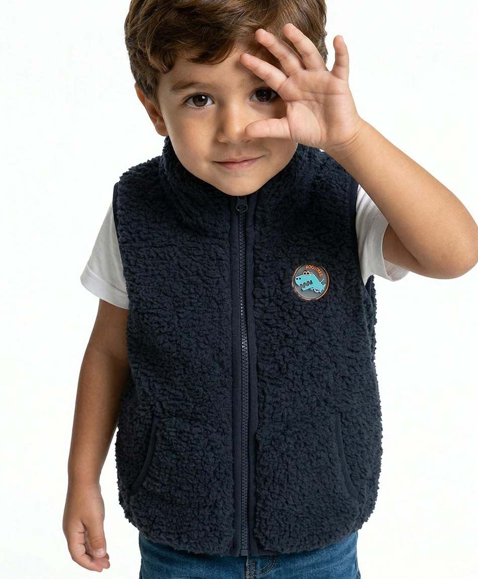 Buzo beb&eacute; vest chiporro gris