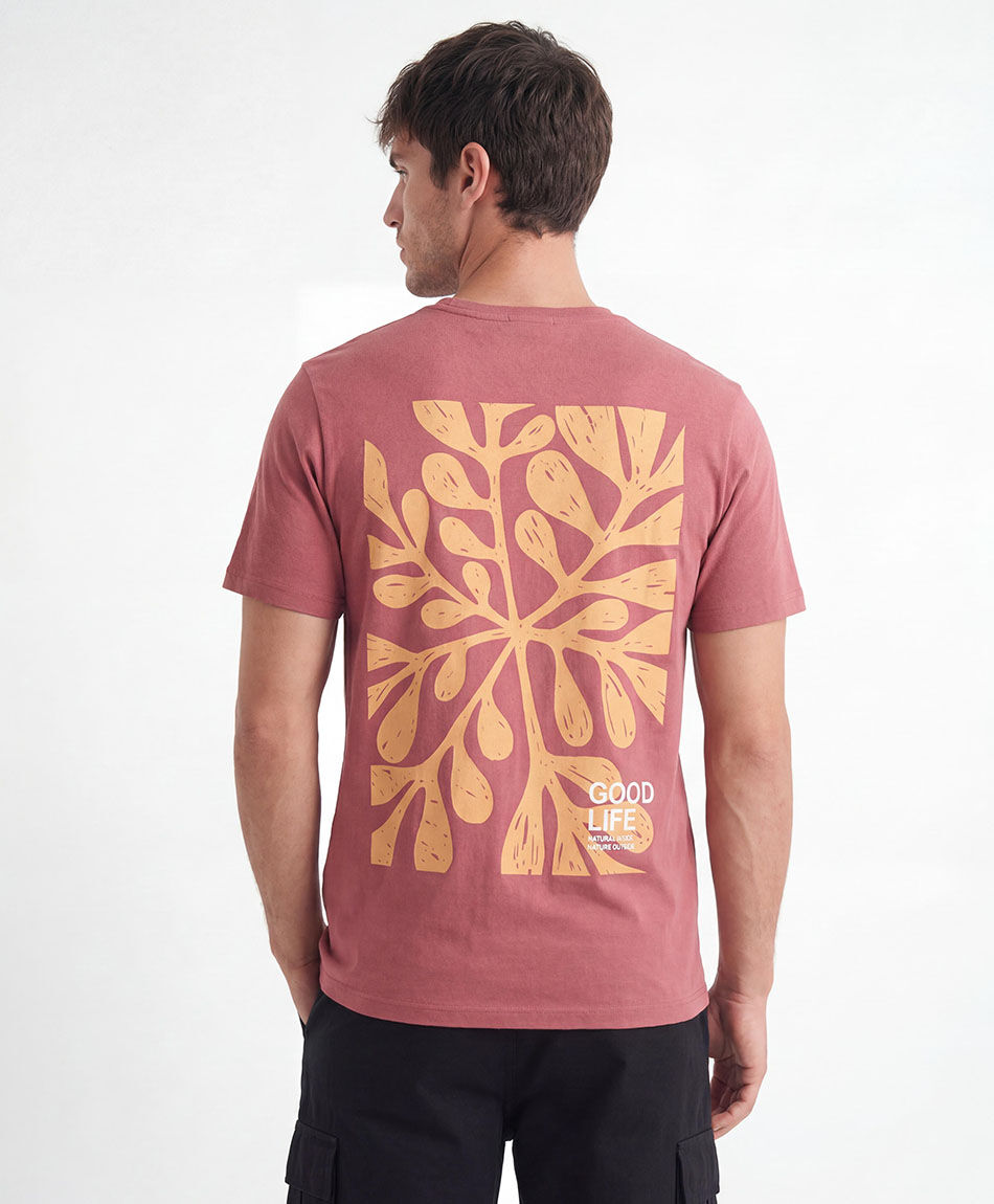 Remera hombre doble estampado california nature