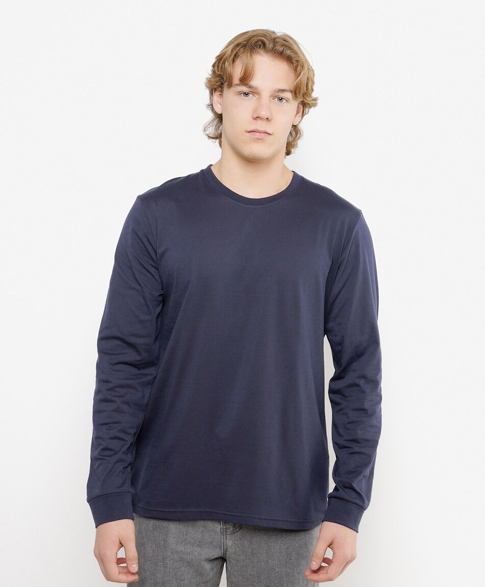 Remera hombre lisa manga larga