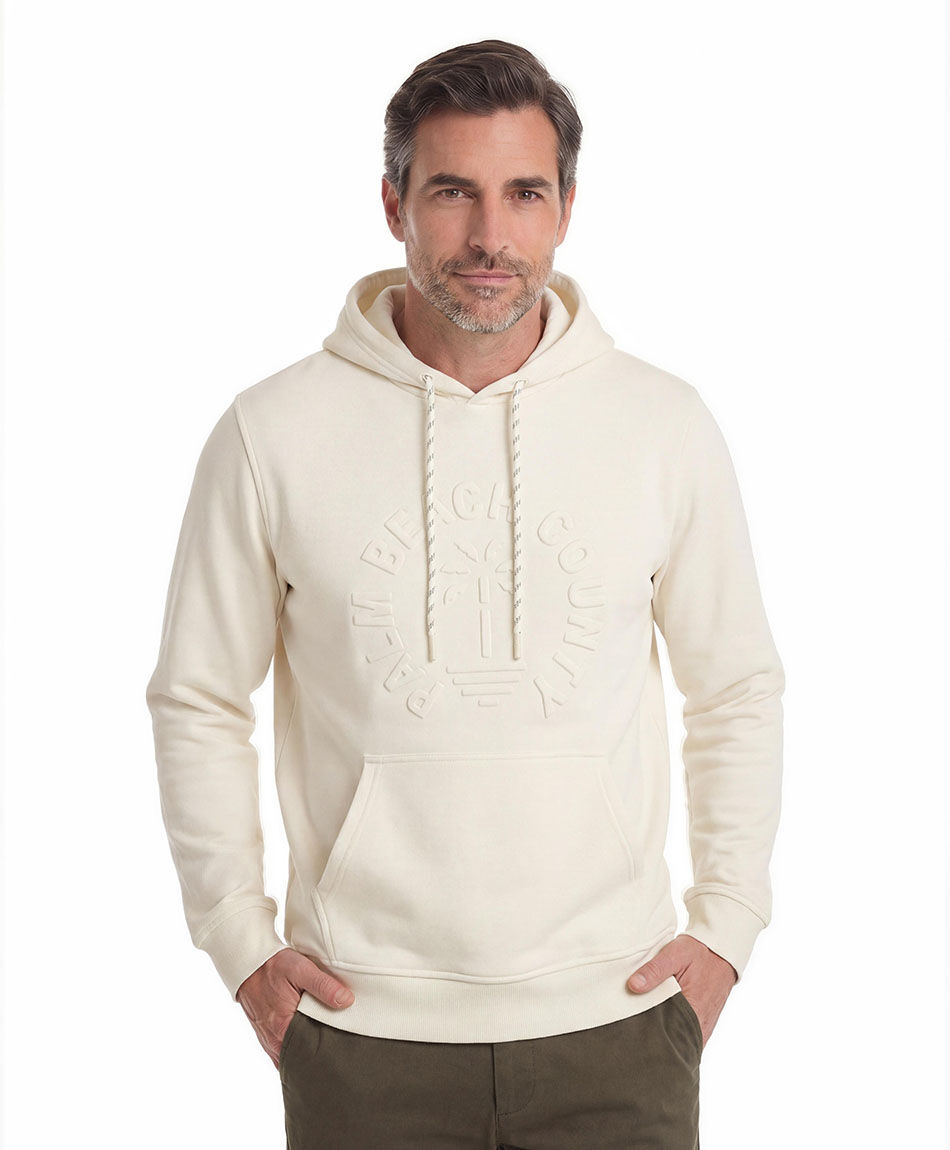 Buzo hombre tipo canguro relieve