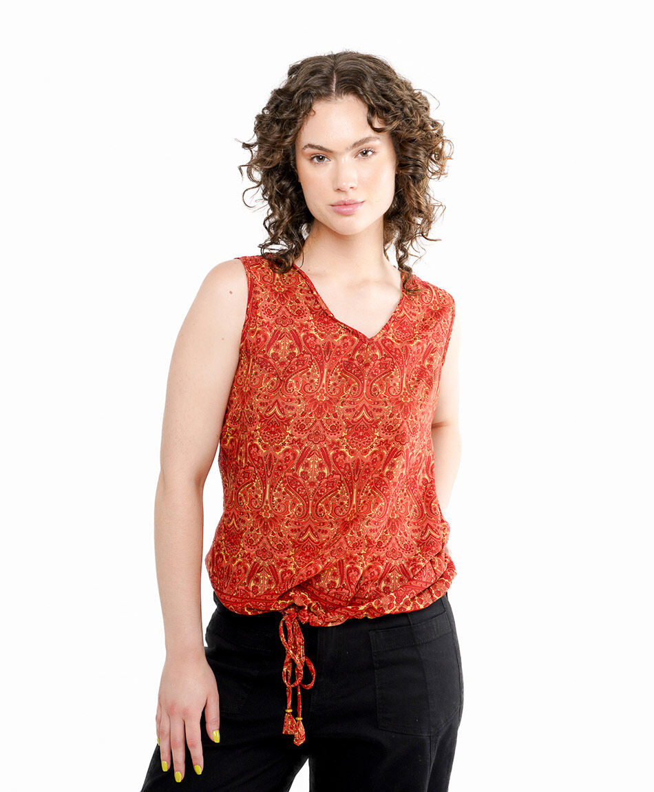 Camisa mujer sin mangas chic