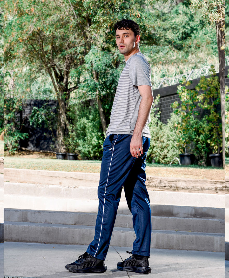 Pantal&oacute;n deportivo hombre rectos azul