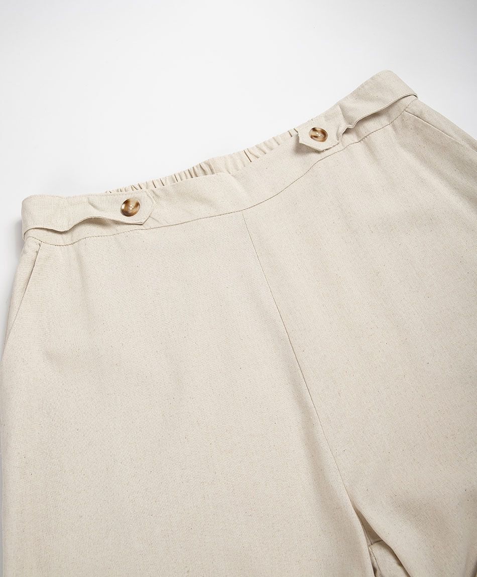 Pantal&oacute;n mujer lino botones