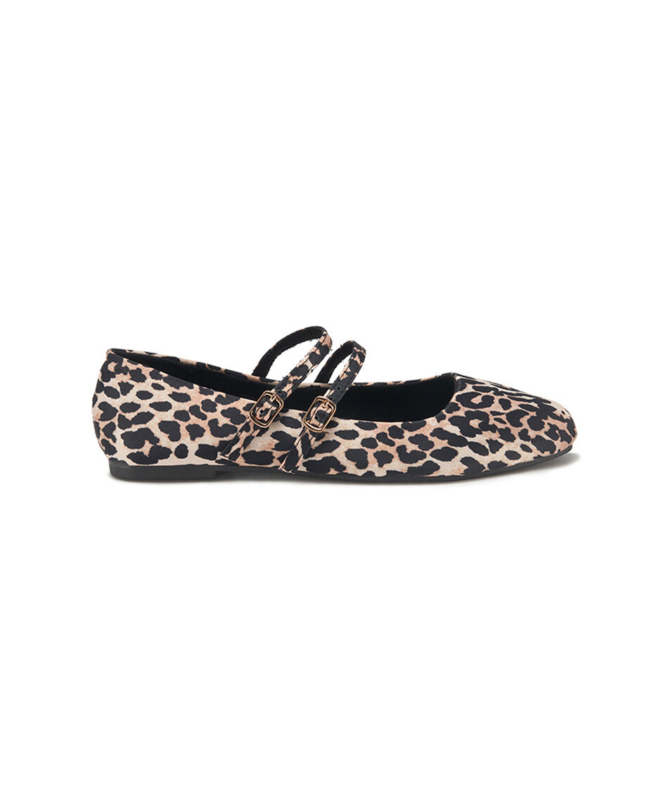 Ballerina mujer mary jane animal print