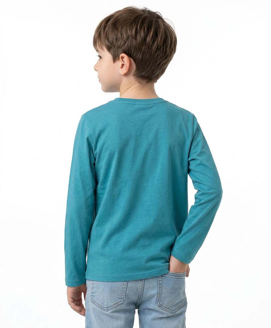 Remera ni&ntilde;o b&aacute;sica manga larga