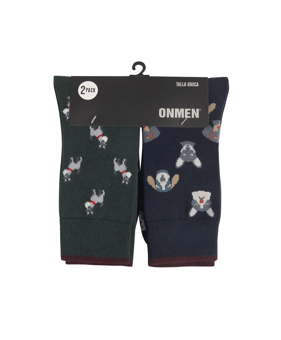Pack 2 medias hombre perritos