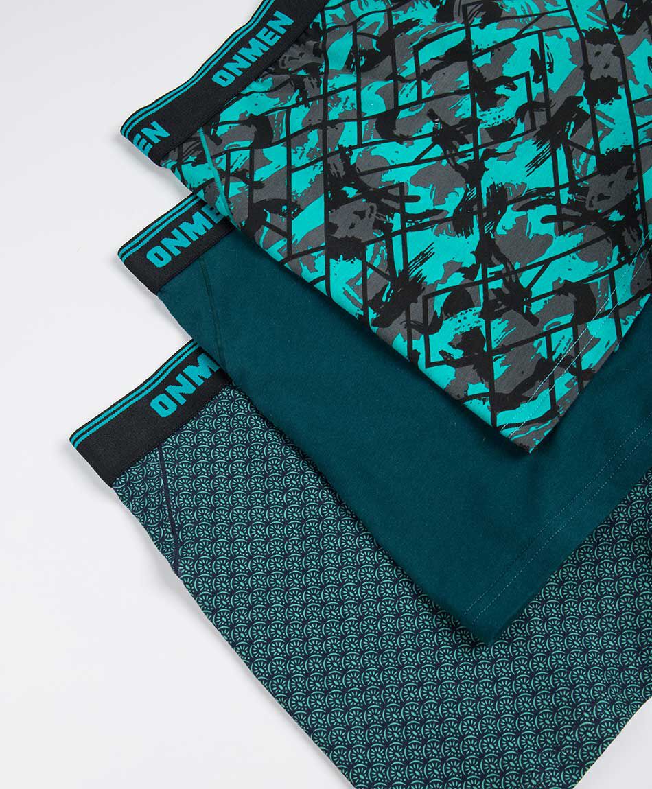 Pack 3 boxer hombre dise&ntilde;o verde