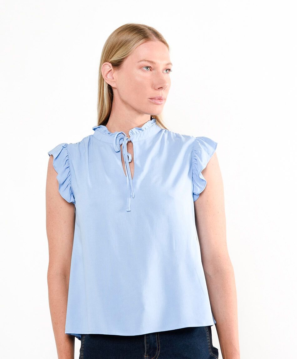 Camisa mujer cuello tirantes