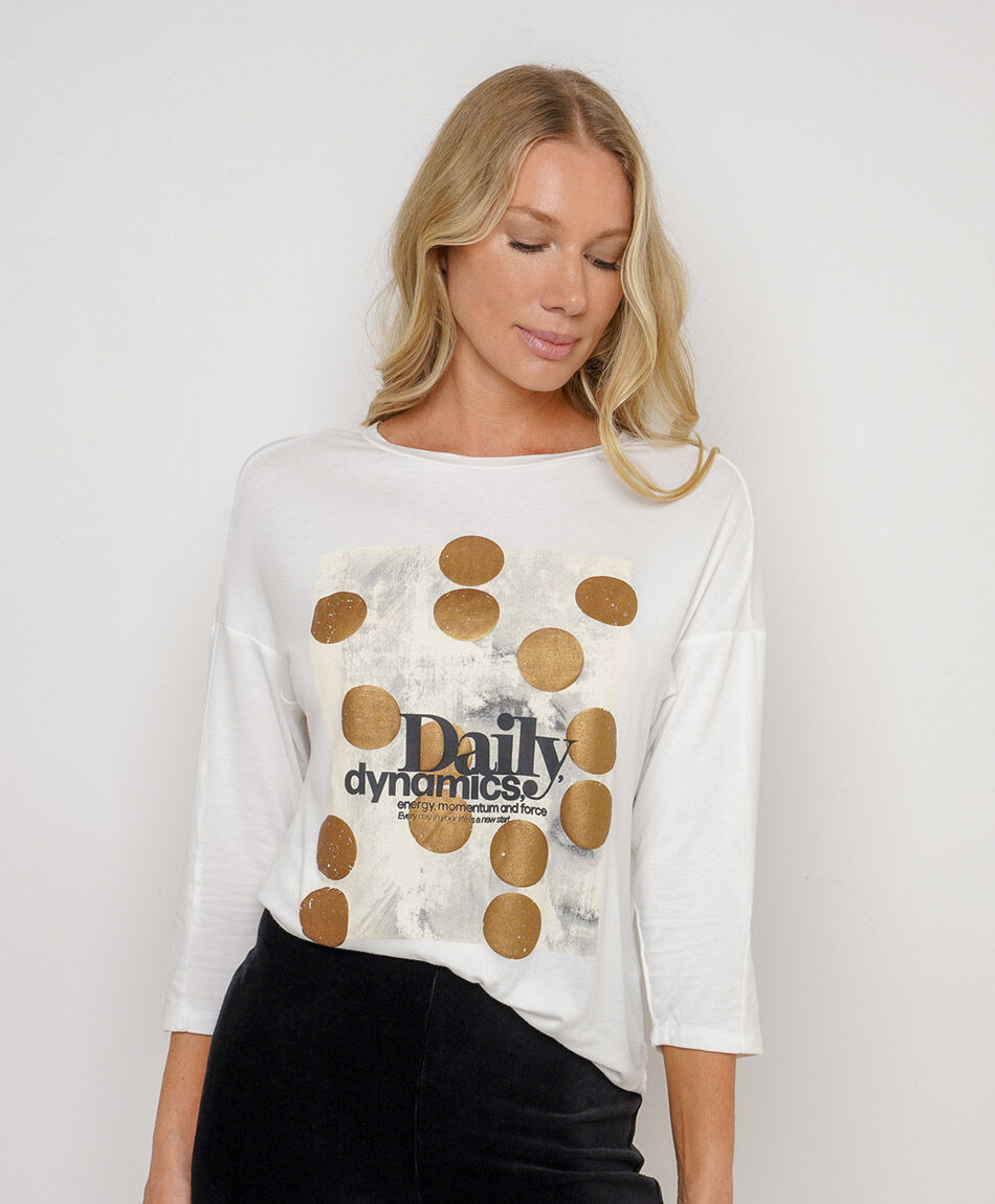 Remera mujer c&iacute;rculos gold