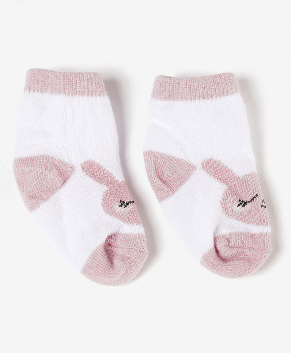 Set gorro + calcetines beb&eacute; conejito