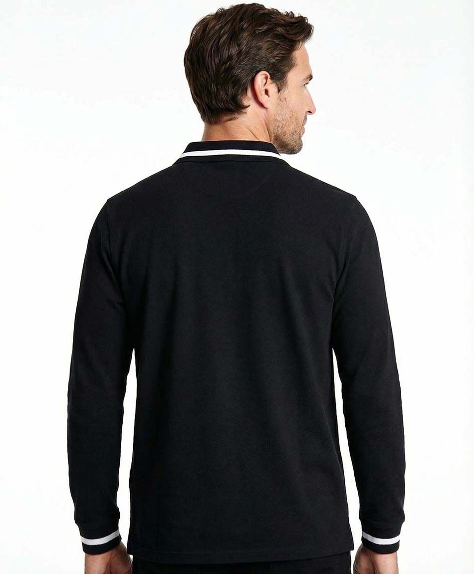 Remera hombre cuello polo linea white