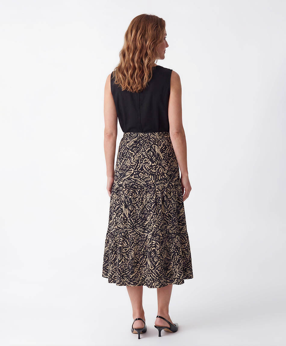 Falda mujer estampada maxi