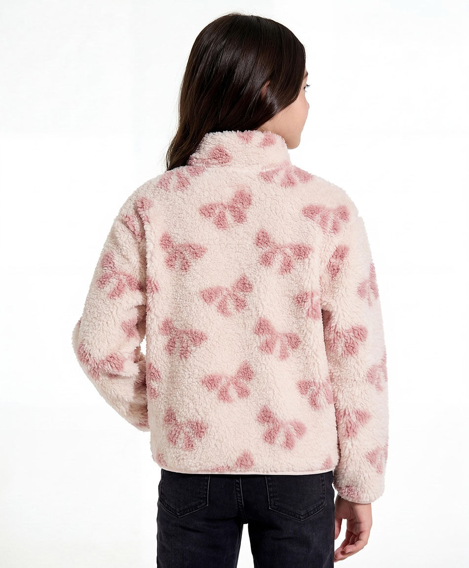Buzo ni&ntilde;a estampado mo&ntilde;o pink