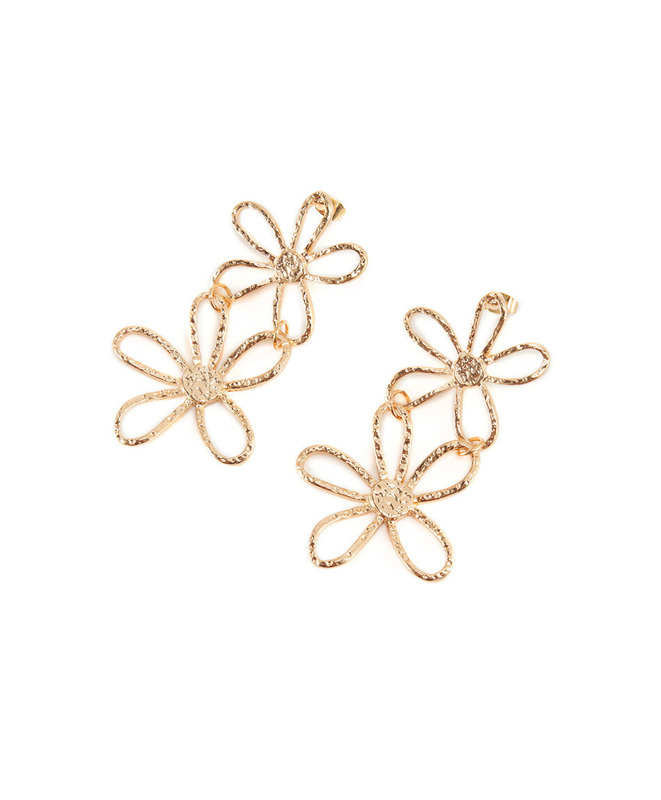 Set collar mujer flores gold