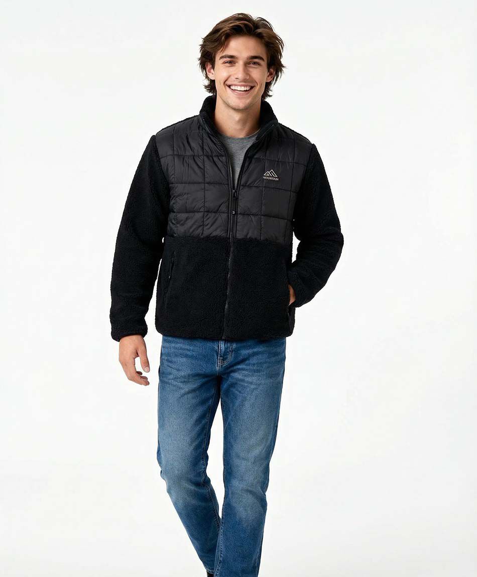 Campera hombre dise&ntilde;o sherpas black