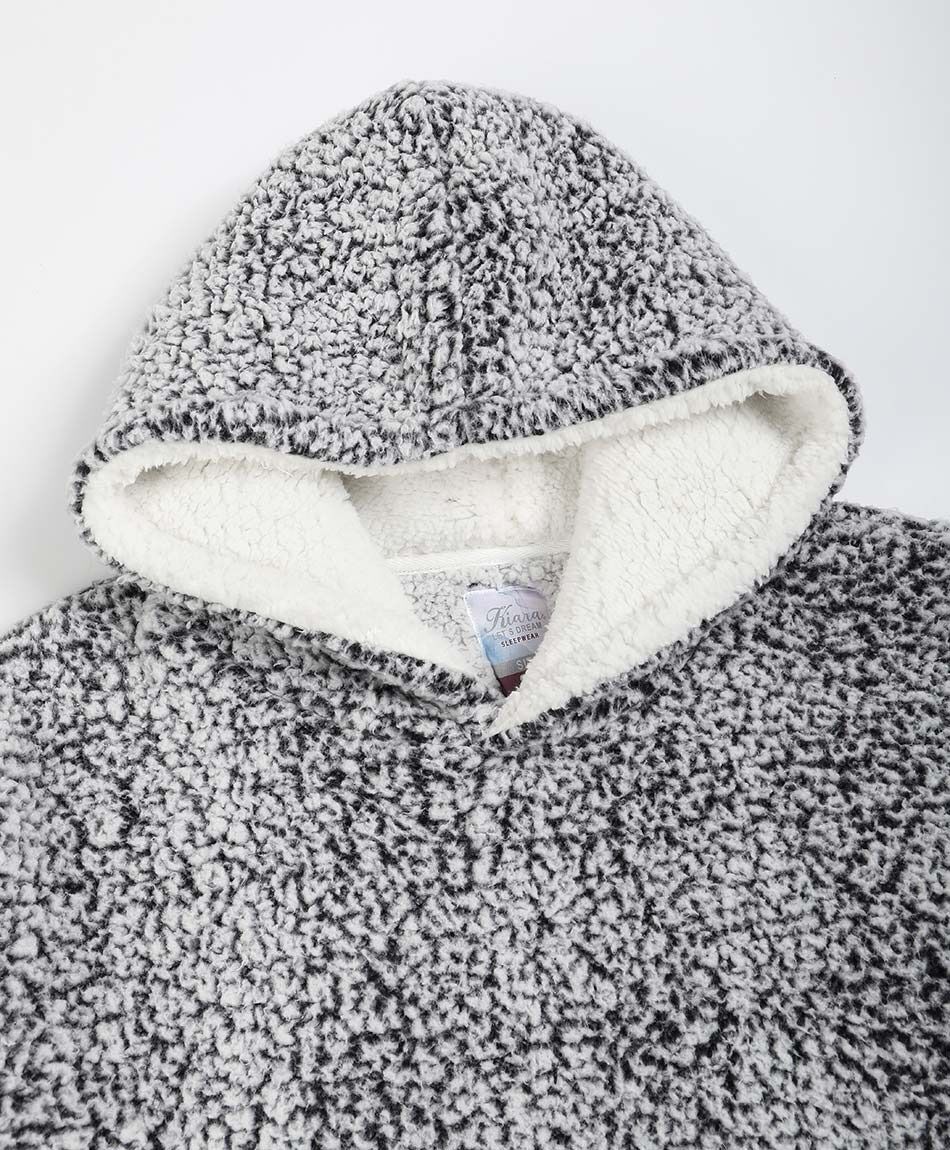 Poler&oacute;n manta mujer oversize melange grey