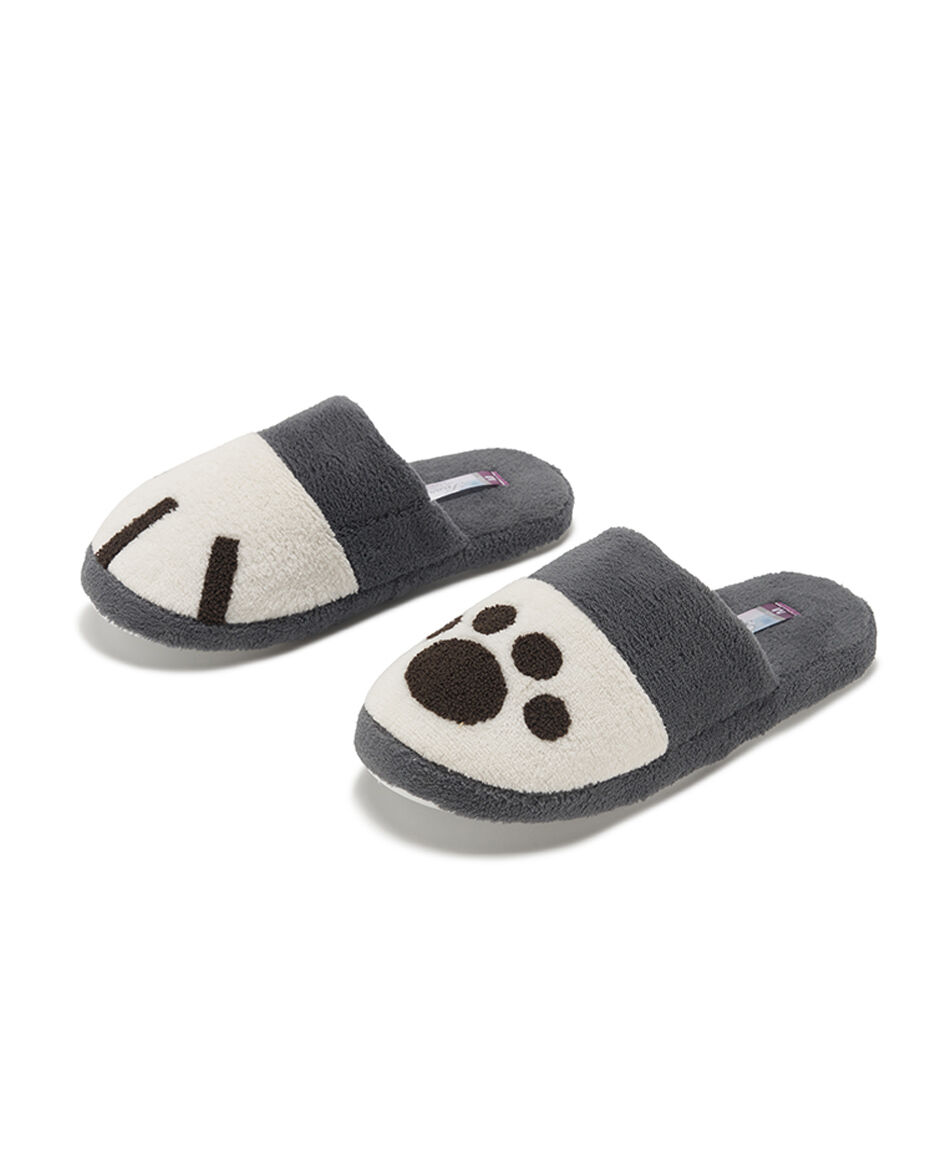 Pantufla mujer patita gato